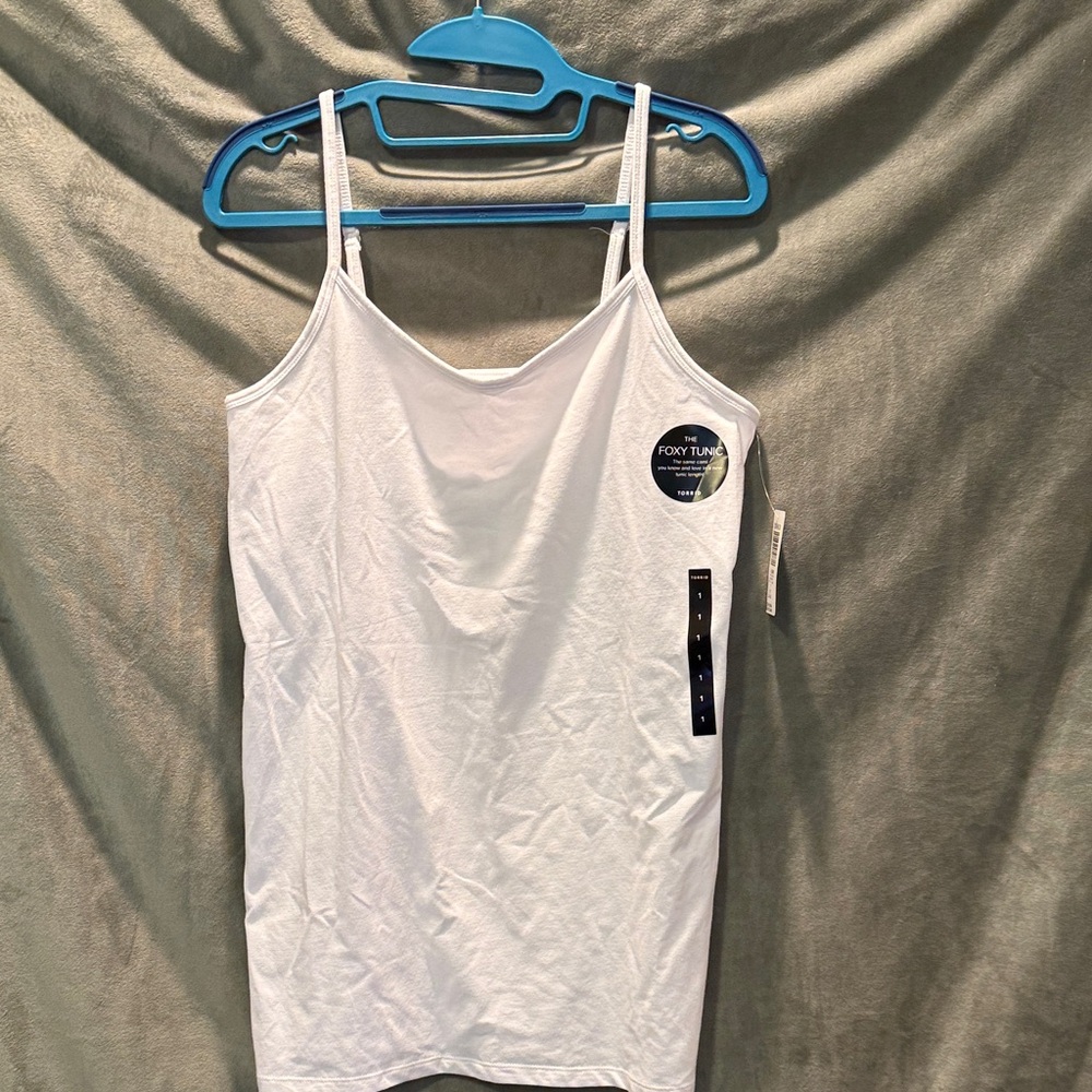 Torrid White Foxy Tunic Cami